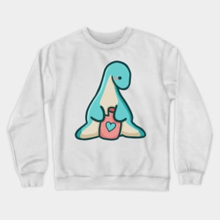 Cute long neck, Sweet dino, Love dinosaur Crewneck Sweatshirt